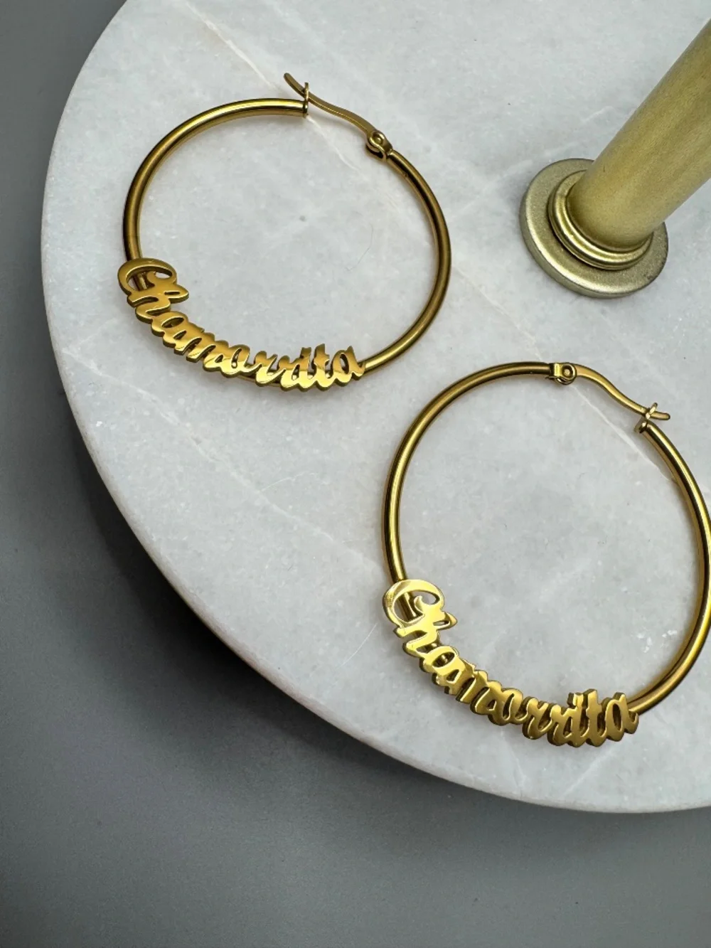 Custom Chamorrita Script Hoops - Picture 2 of 3